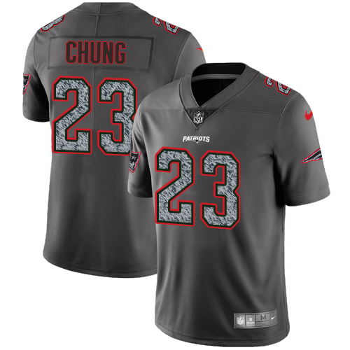 Nike Patriots #23 Patrick Chung Gray Static Youth Stitched NFL Vapor Untouchable Limited Jersey